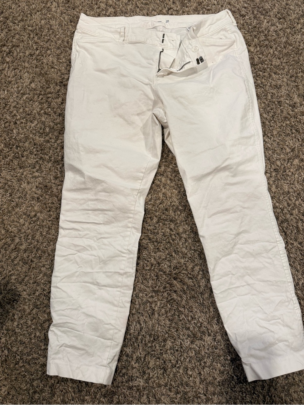 Old Navy White Women's Straight-Leg Pants